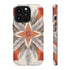 Silver Feather Compass - Impact Resistant Phone Case